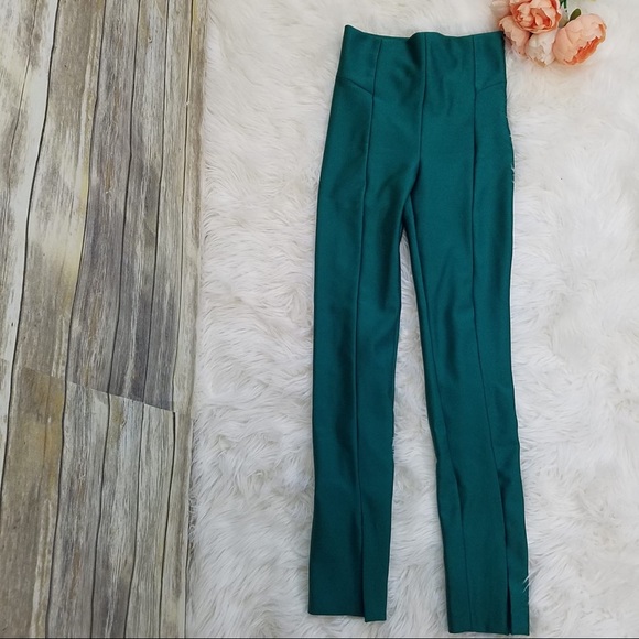 NWT Zara STUDIO Emerald Green Leggings Ponte Pant - Picture 8 of 8